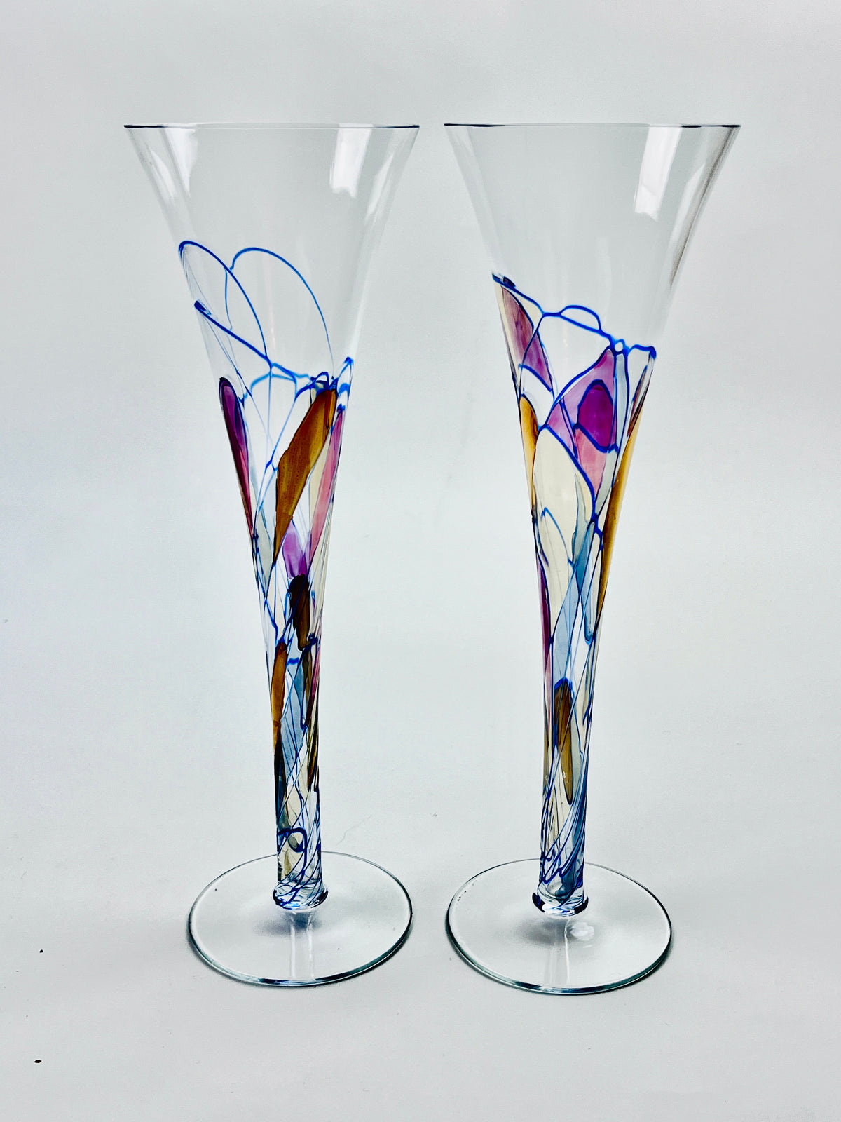 Crystal Champagne Flutes, 2pc