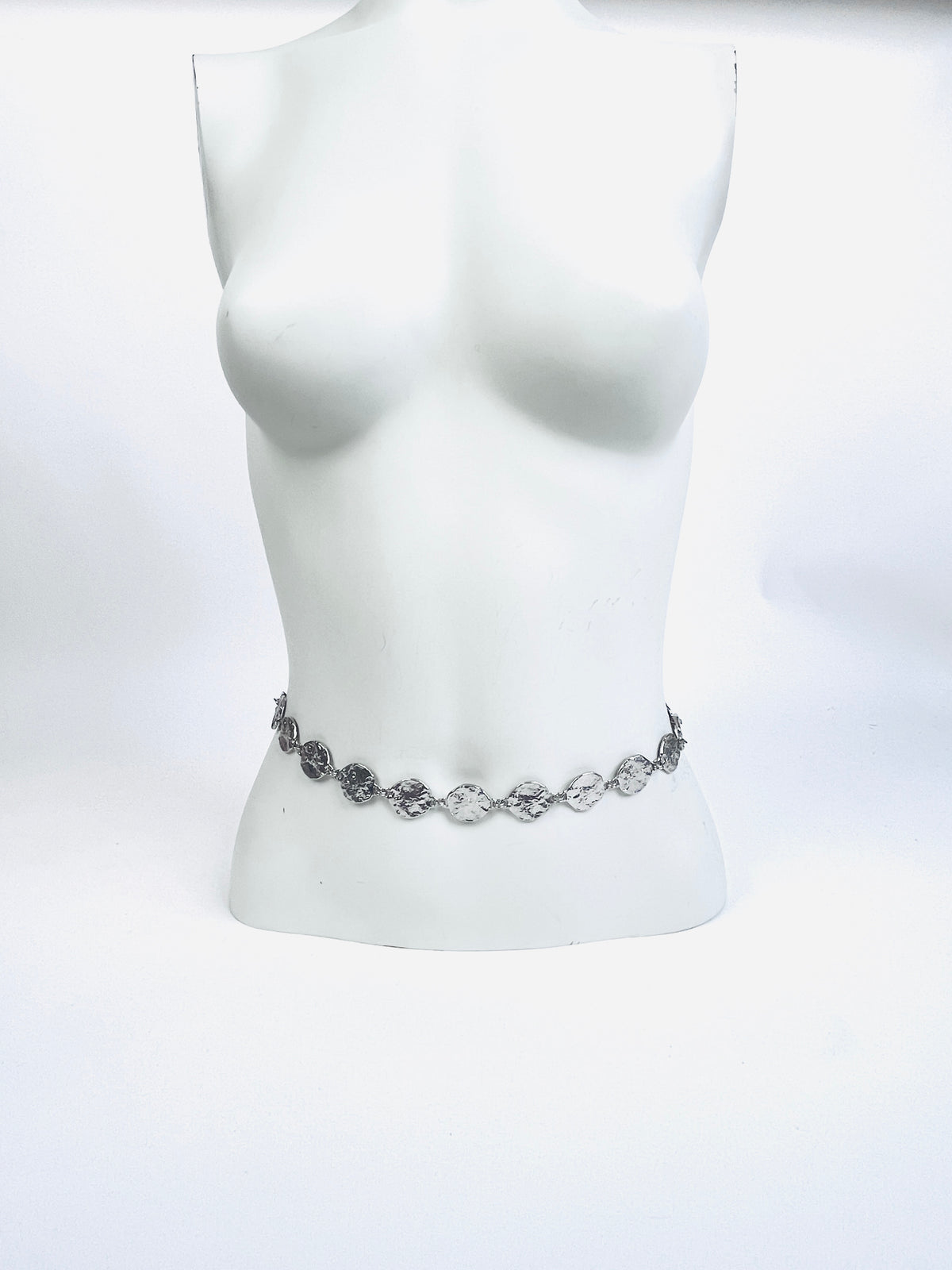 Vintage Silver Tone Chain Belt