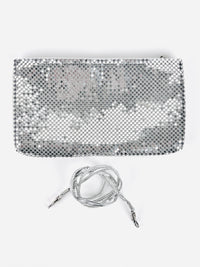 Vintage Silver Metal Mesh Bag