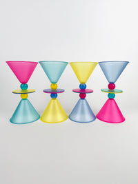 90s Memphis Style Cocktail Glasses
