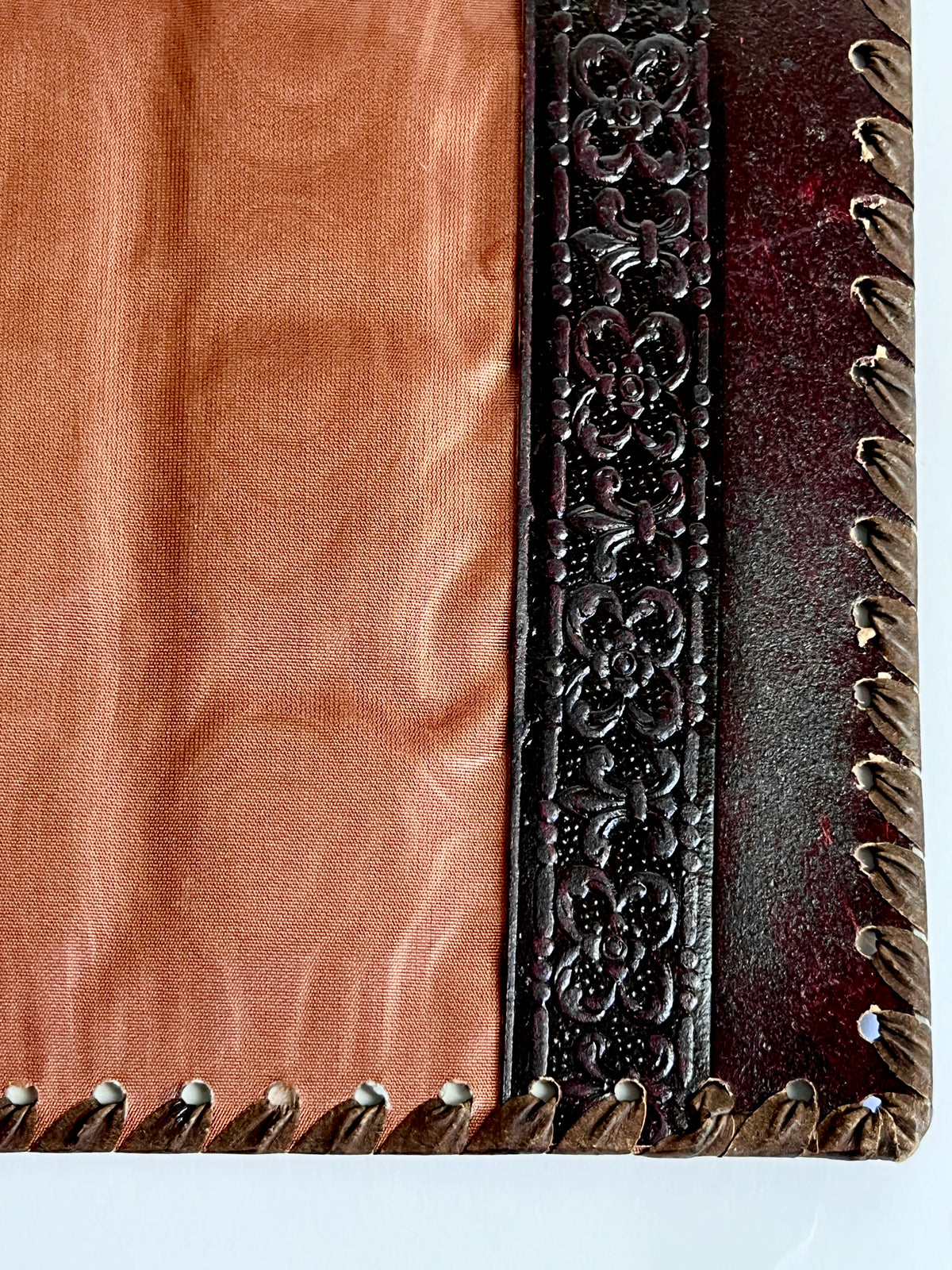 Vintage Italian Embossed Leather Book Cover