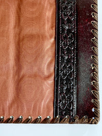 Vintage Italian Embossed Leather Book Cover