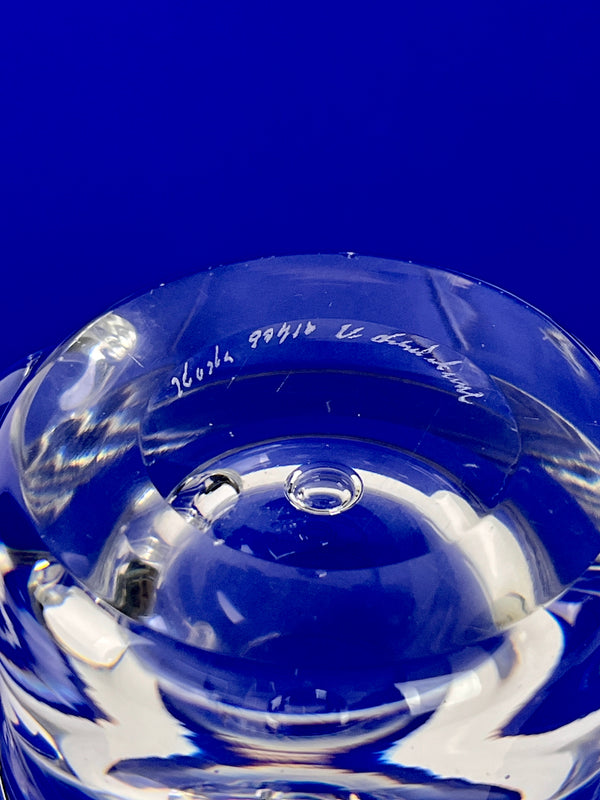 Vintage 1974 Crystal Mug / Stein by Vicke Lindstrand for Kosta Boda Sweden