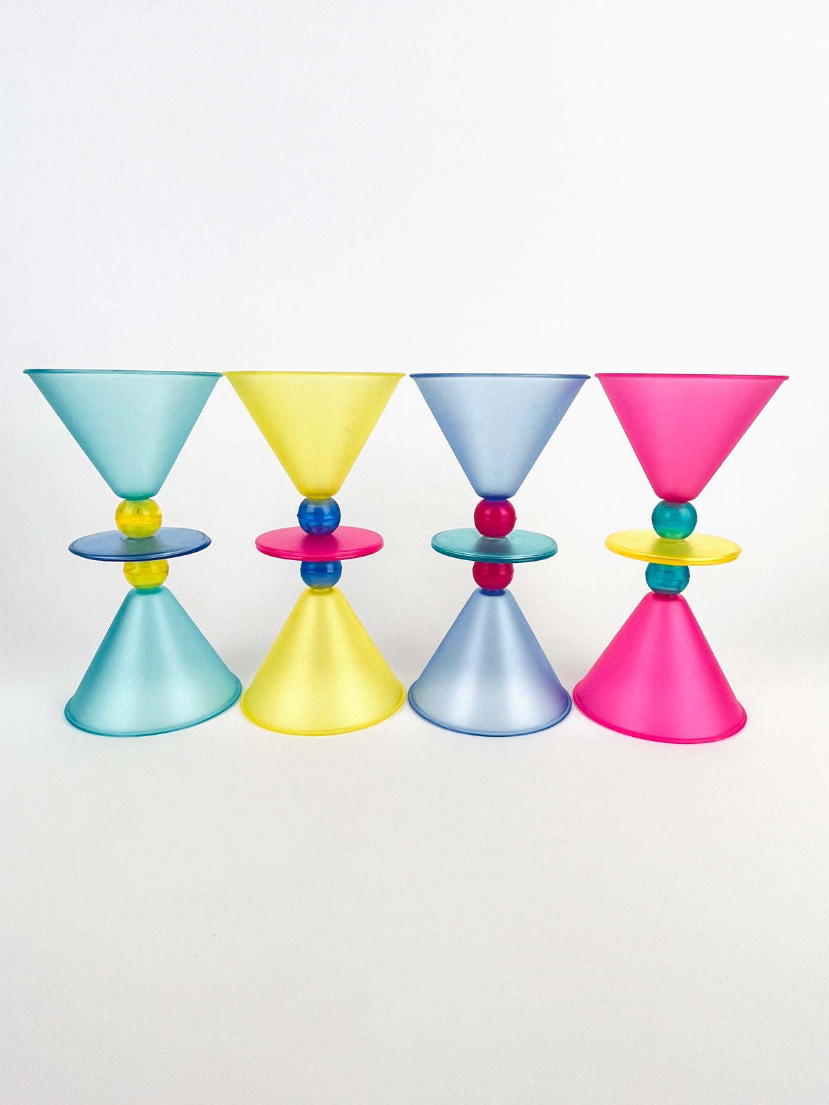 90s Memphis Style Cocktail Glasses