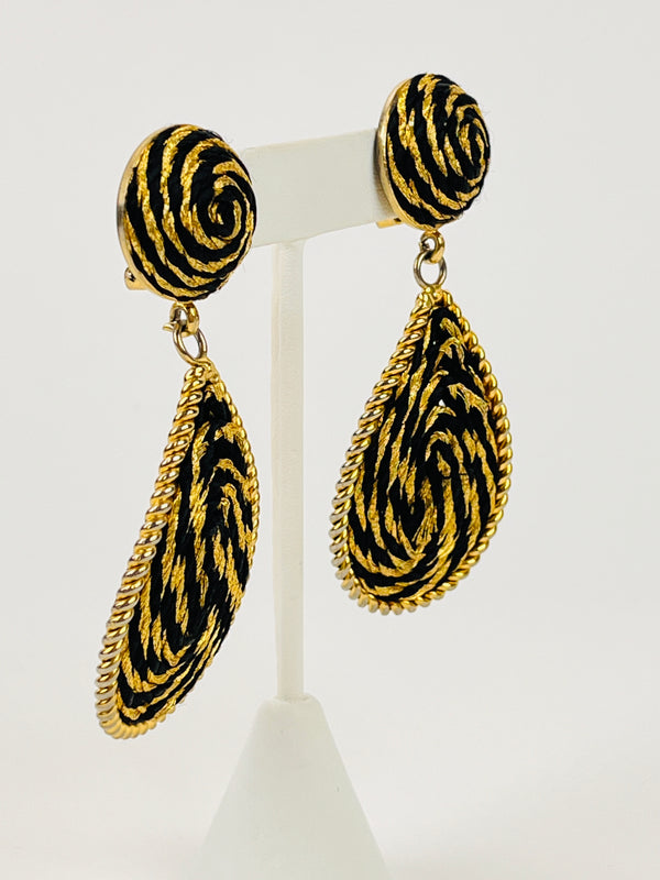 Vintage Woven Cord Earrings