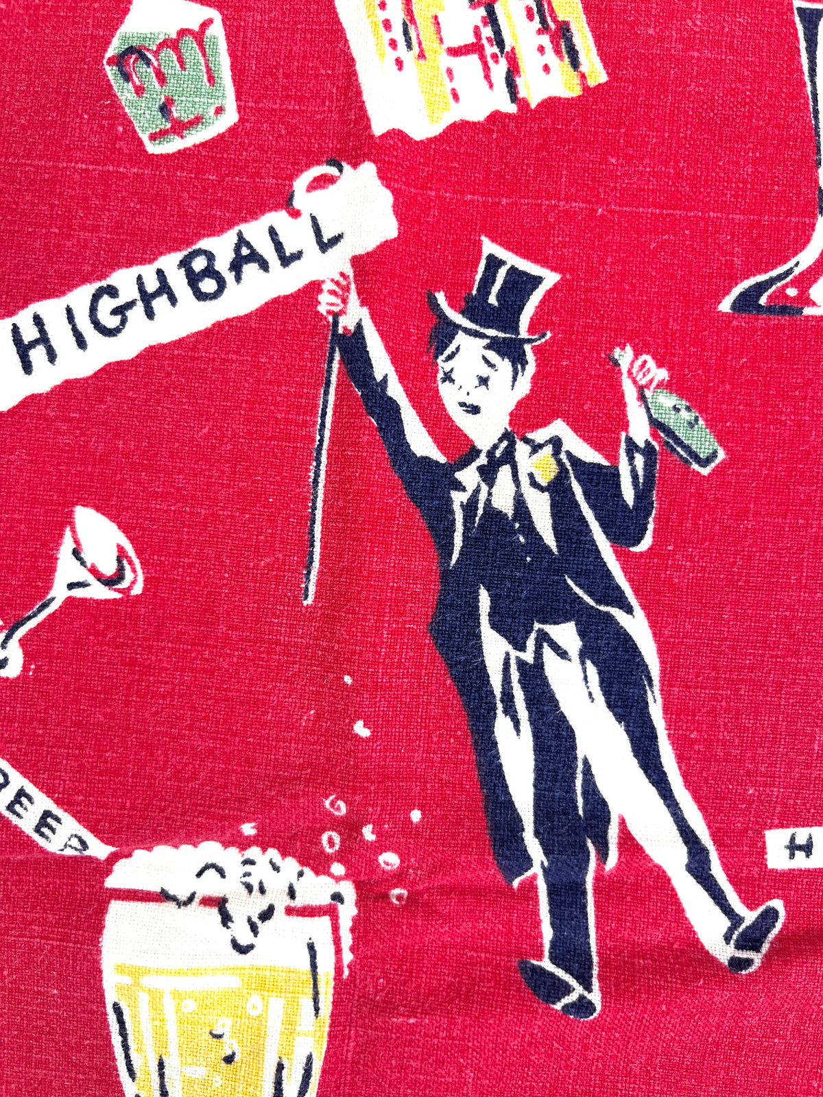 Vintage 1950s Mid-Century Bar Towel