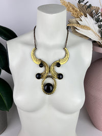 Aged Brass Statement Necklace