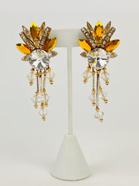 Vintage Rhinestone Statement Earrings