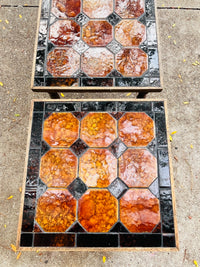 Vintage MCM Tile Top Stacking Tables, Set of 3