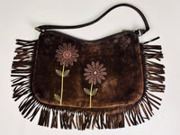 Vintage Italian Leather Fringe Bag