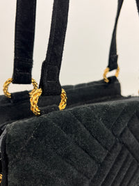 Vintage Quilted Suede Bag