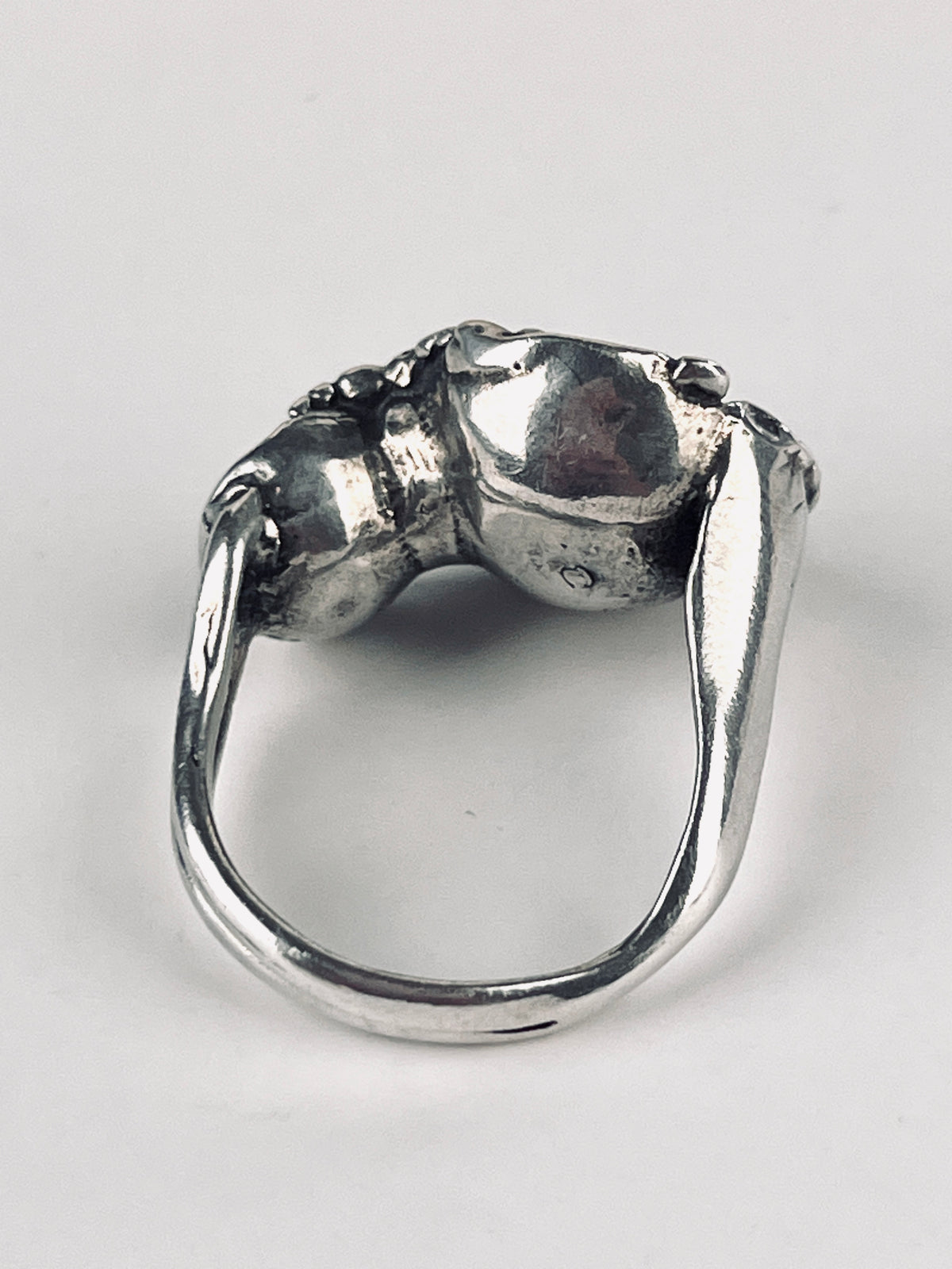 Modernist Sterling Pearl Ring