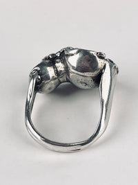 Modernist Sterling Pearl Ring