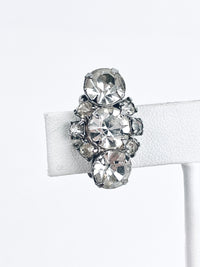 Vintage Rhinestone Cluster Earrings