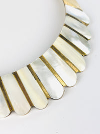 Vintage Brass & Mother of Pearl Necklace