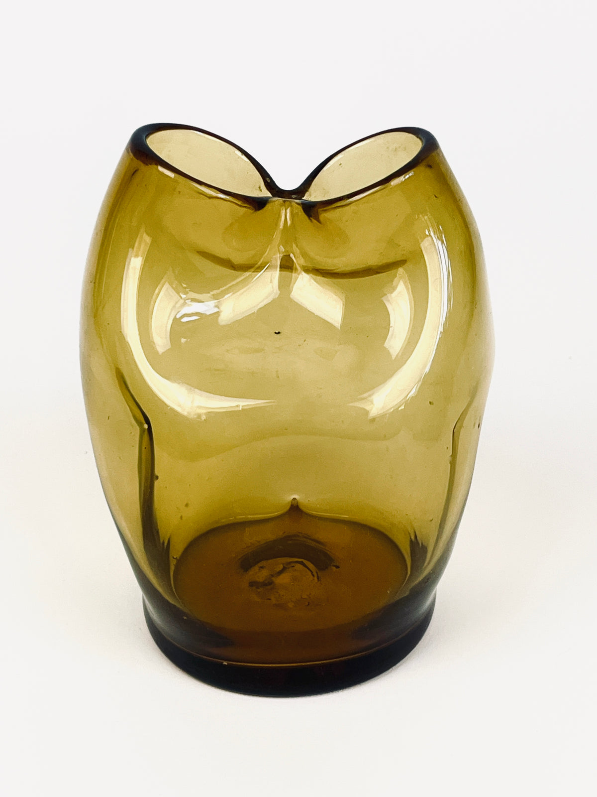 Vintage Amber Blown Glass Vase