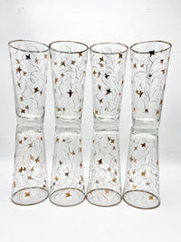 Vintage White and Gold-Plated Glasses