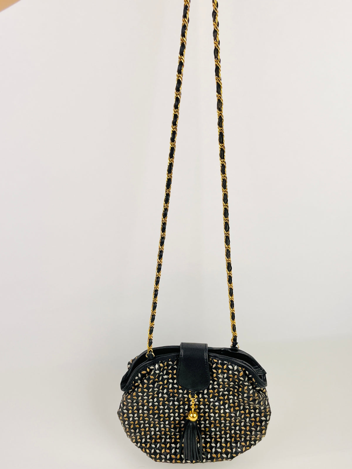 Vintage Silver, Gold & Black Bag