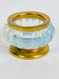 Vintage Italian Opaline Glass Salt Cellar