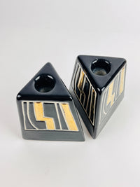 Vintage Modernist Ceramic Candle Holders