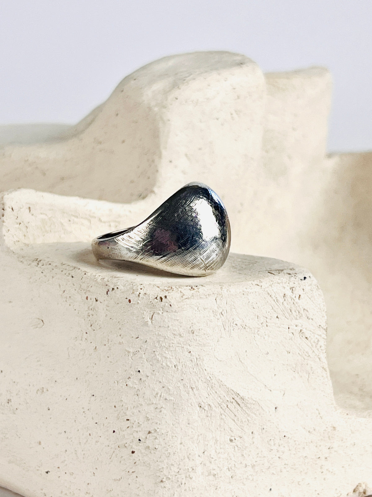 Modernist Sterling Dome Ring