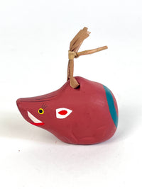 Vintage Japanese Zodiac Clay Bell - Boar