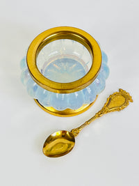 Vintage Italian Opaline Glass Salt Cellar