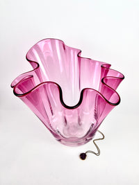 Monumental Blown Glass Fazzoletto Vase by Chalet Canada