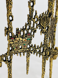 Brutalist Brass Menorah