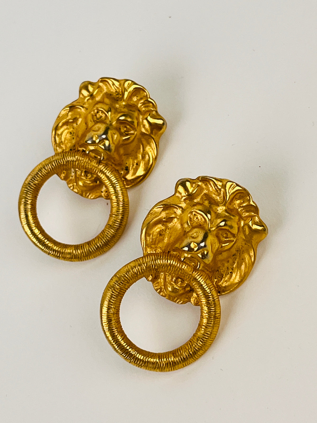 Vintage Lion Doorknocker Earrings