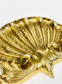 Vintage Hollywood Regency Brass Wall Pediment