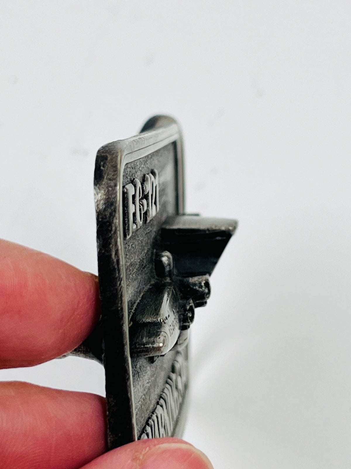 Vintage Warning Star Belt Buckle