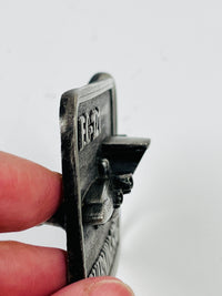 Vintage Warning Star Belt Buckle