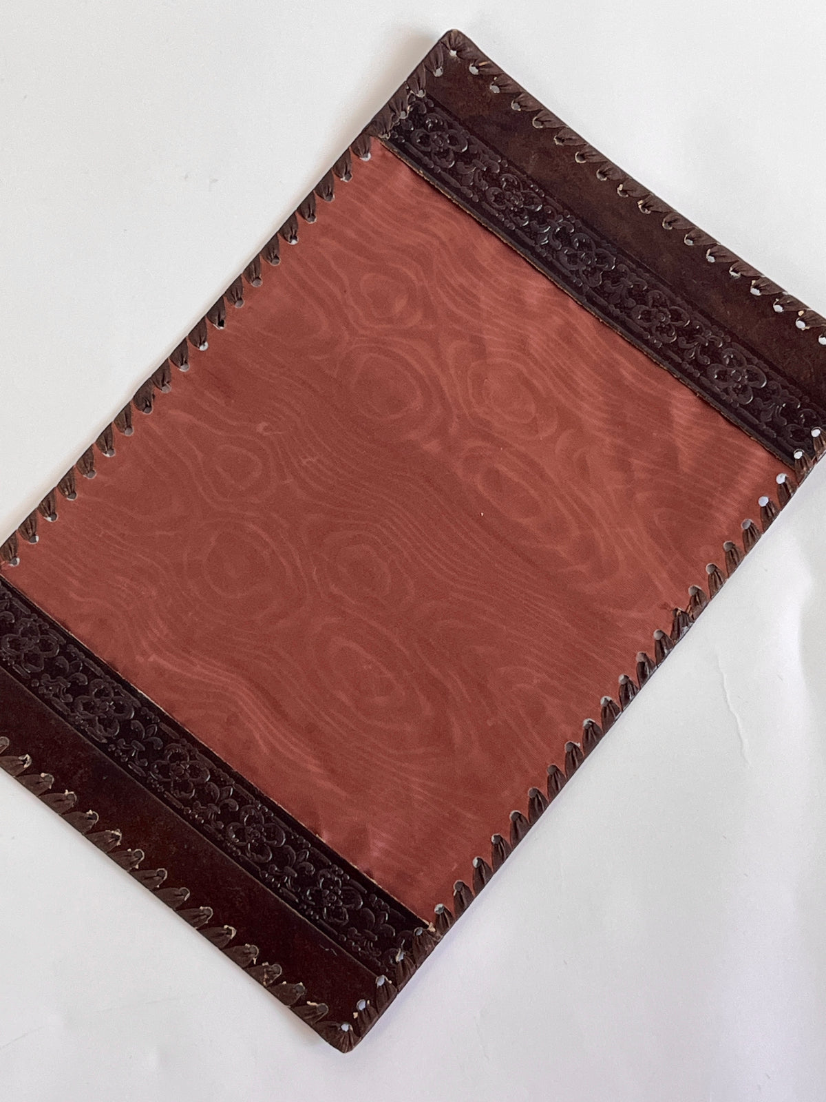 Vintage Italian Embossed Leather Book Cover