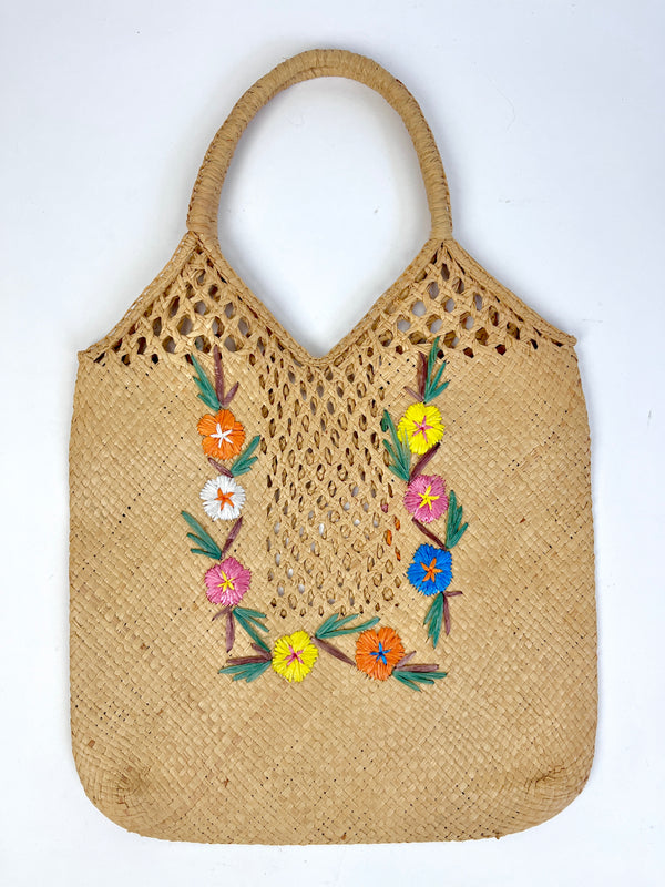 Vintage Woven Raffia Bag