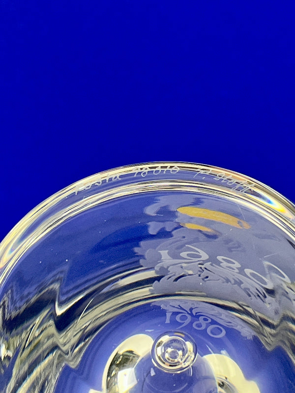 Vintage 1980 Crystal Mug / Stein by Vicke Lindstrand for Kosta Boda Sweden