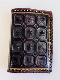 Vintage Italian Embossed Leather Book Cover