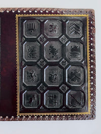Vintage Italian Embossed Leather Book Cover