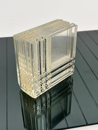 Vintage Lucite Coasters in Caddy