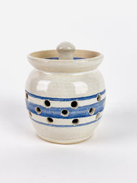 Handmade Stoneware Garlic Jar