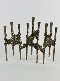 Brutalist Brass Menorah