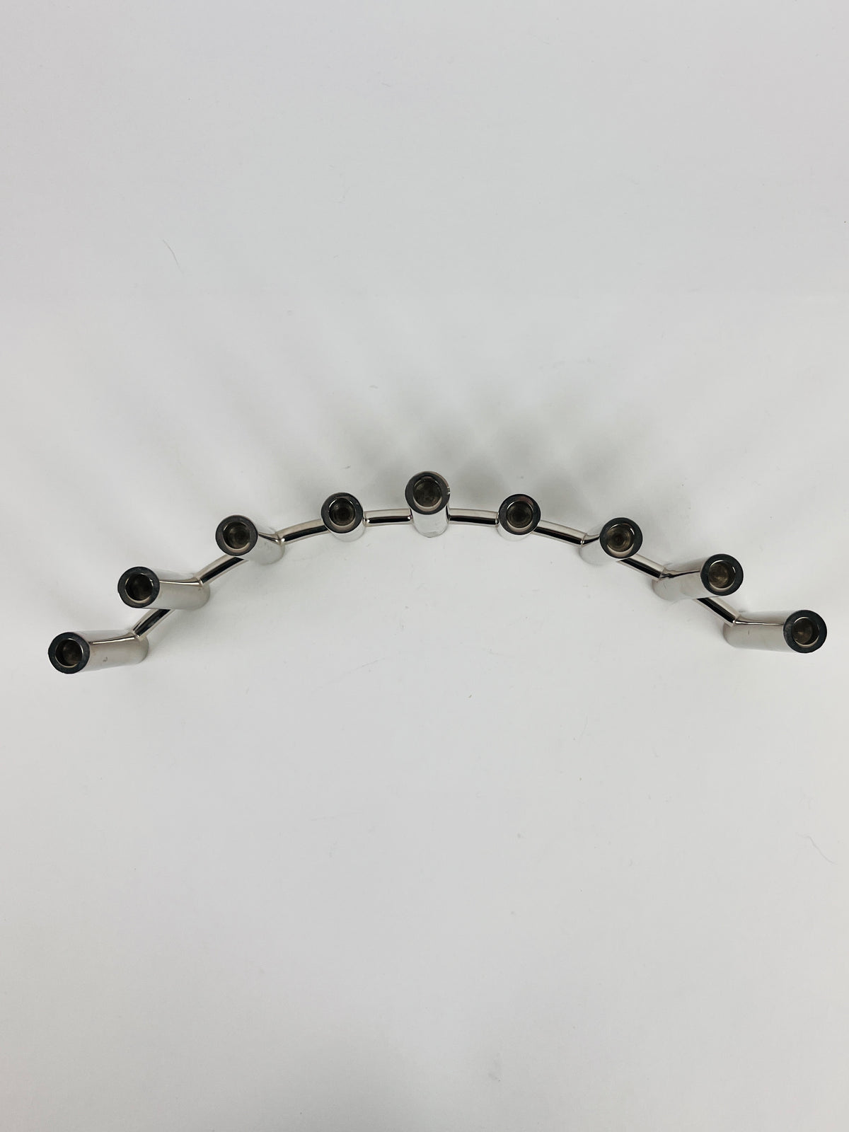 Modernist Chrome Menorah
