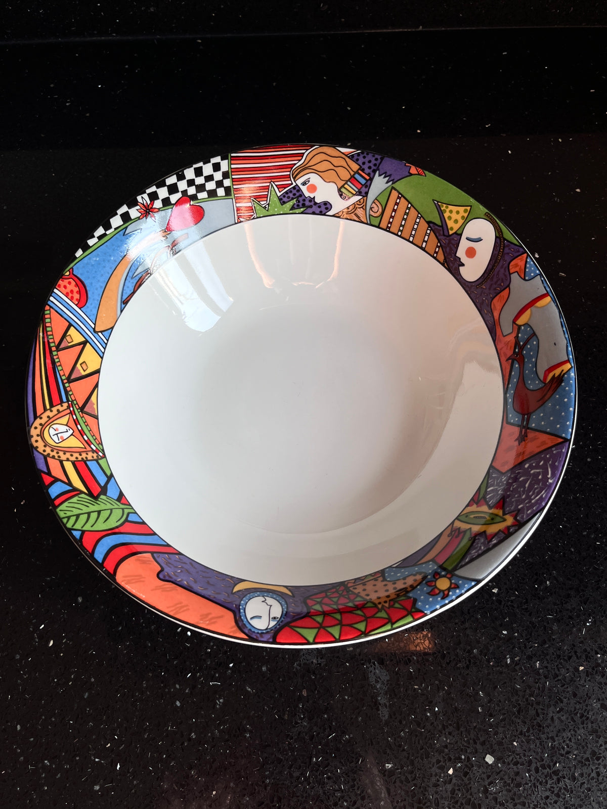 Postmodern Memphis Style Serving Bowl, 1991