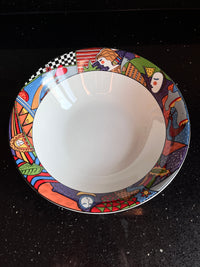 Postmodern Memphis Style Serving Bowl, 1991