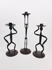 Vintage Figural Metal Candle Holders