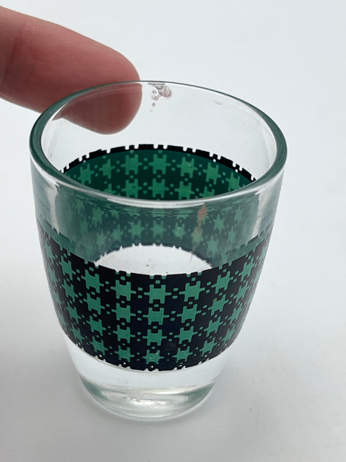 Vintage Houndstooth Decanter Set