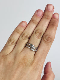 Vintage Sterling Interlocking Bands Ring