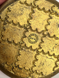 Vintage Italian Florentine Wood Coasters in Box, 7pc