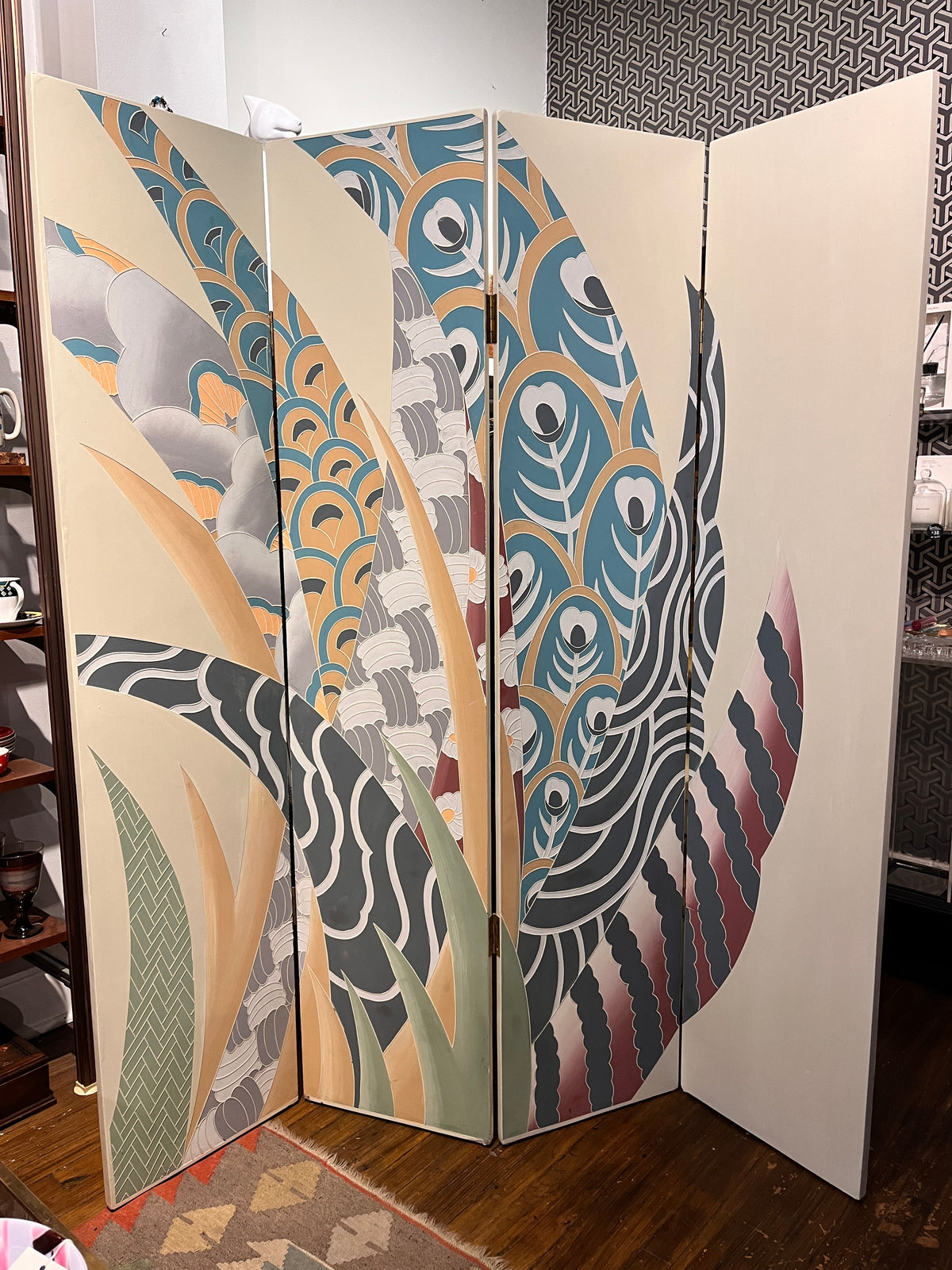 Vintage Art Deco Revival Postmodern Room Divider