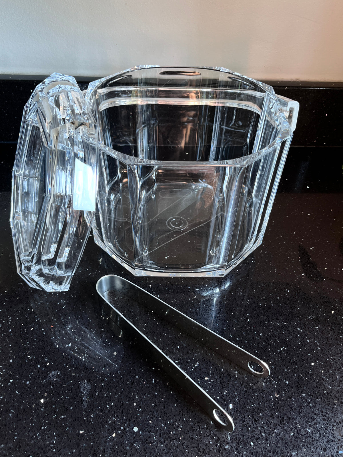 Vintage Lucite Lidded Ice Bucket by Grainware
